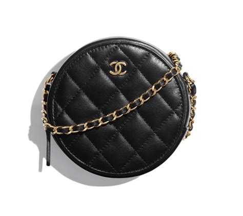 chanel round clutch with chain 2018|Chanel round clutch with chain.